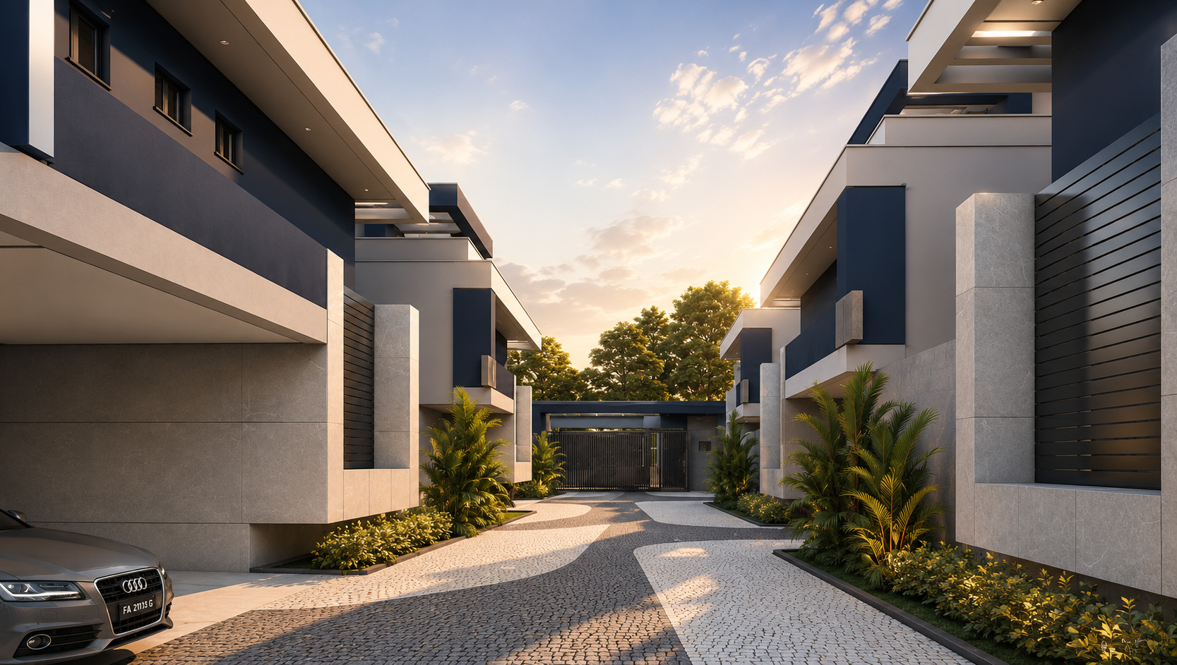 Boulevard interno com paisagismo exclusivo